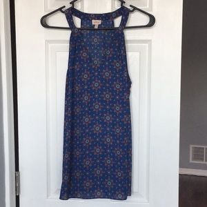 Pixley Navy Blue sleeveless blouse top EUC medium